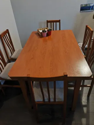 Mesa comedor extensible + 6 sillas