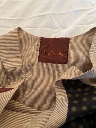 Vestido hecho a mano patchwork seda