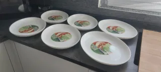 Set 6 piatti piani bianchi