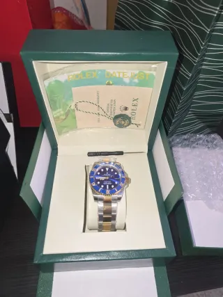 Reloj  Azul y Dorado