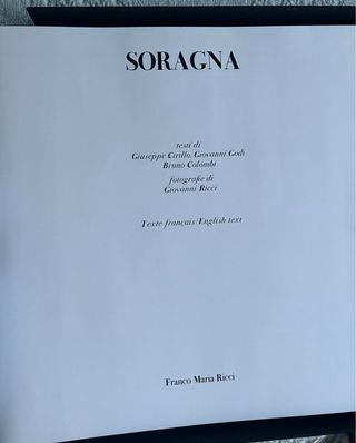 Soragna – Franco Maria Ricci | Libro de arte