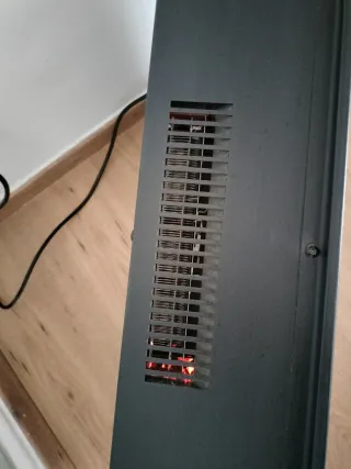 Chimenea eléctrica moderna cristal negro