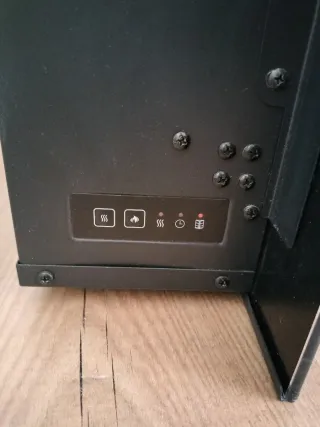 Chimenea eléctrica moderna cristal negro