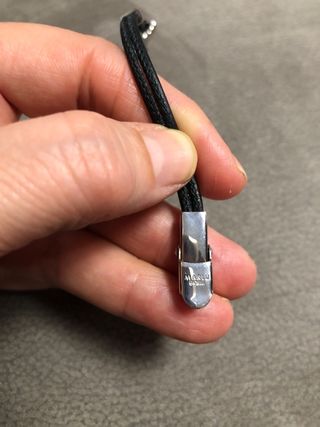 Bracciale Marilu Ancorina Argento Nero cm 20