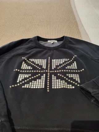 Sudadera Pepe Jeans tachuelas gris oscuro/negro.