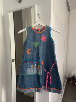 Vestido vaquero infantil con parches TALLA: 8