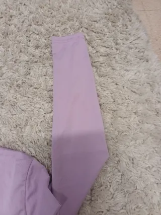 Camiseta Crop Top Manga Larga Morada