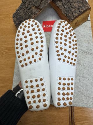 Mocassini bambina bianchi con inserti