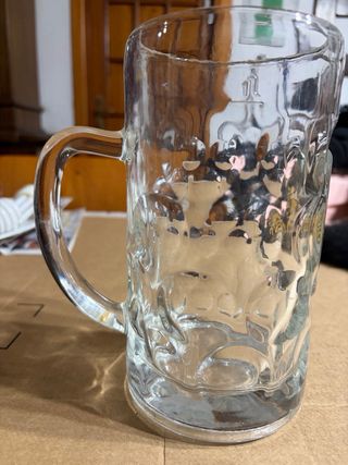 Boccale Birra Splugen Vetro 1 Litro Vintage