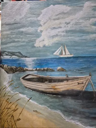 Cuadro Paisaje Marítimo Barco Velero