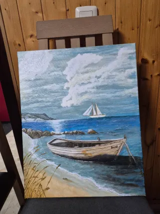 Cuadro Paisaje Marítimo Barco Velero