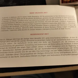 BustaSede Vacante Città del Vaticano 2013