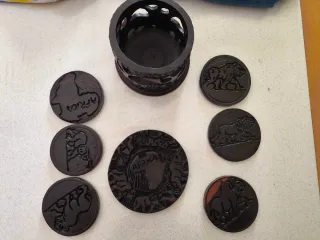 Set sottobicchieri e sotto bottiglia artigianale