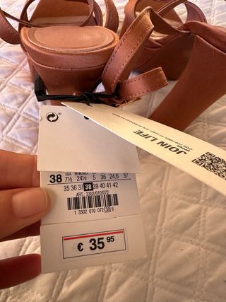 Sandalias Zara Talla 38 Cobre