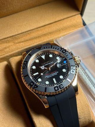 Seiko Mod Submariner 40mm Oro Rosa Negro