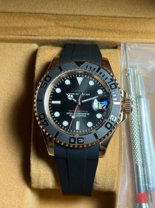 Seiko Mod Submariner 40mm Oro Rosa Negro