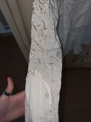 Camisa Flamenco Blanca Bordada