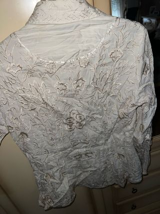 Camisa Flamenco Blanca Bordada