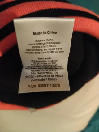 Cappello SUN68 nero e arancione