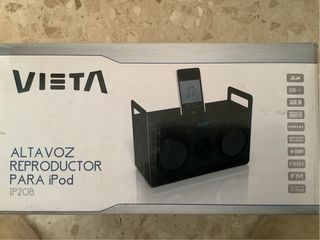 Altavoz Vieta Negro Reproductor iPod