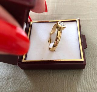 Anillo oro 18k con brillante 3,10mm