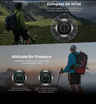 Reloj Inteligente GPS Hombre Negro