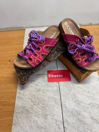 Sandali bambina fucsia con fiocco