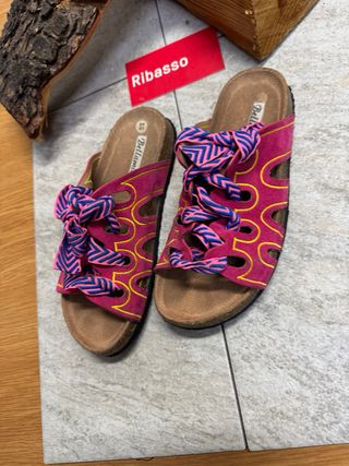 Sandali bambina fucsia con fiocco