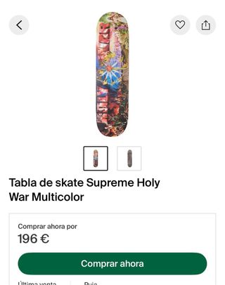 Tabla Skate Supreme Holy War Multicolor