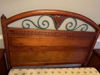 Tocador madera maciza con espejo