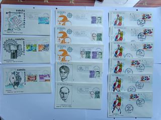 1980 SOBRES DE PRIMER DIA CON SELLOS ESPAÑA.