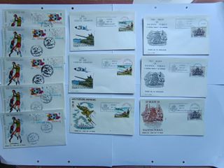 1980 SOBRES DE PRIMER DIA CON SELLOS ESPAÑA.