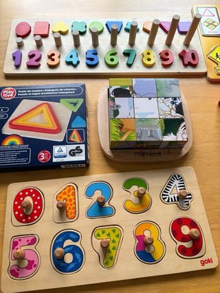 Lote Juguetes Madera: Números, Señales, arco iris