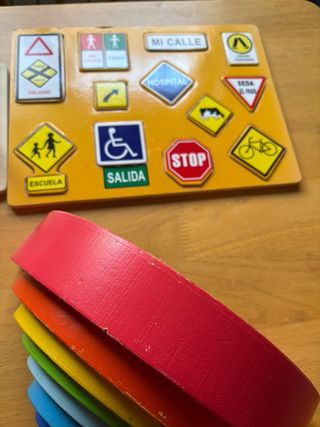 Lote Juguetes Madera: Números, Señales, arco iris