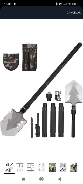 Pala multiusos desmontable