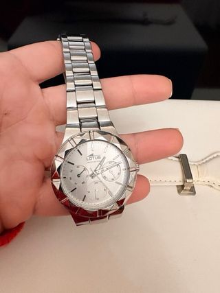 Reloj Lotus Mujer Plata y Blanco