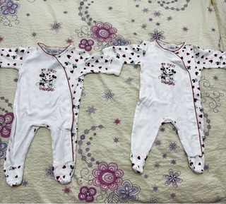 2 Pijamas Disney bebés gemelos 0-1 mes