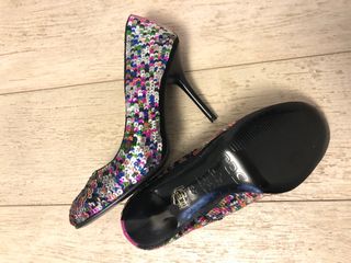 Salones Ras Lentejuelas Multicolor Talla 35