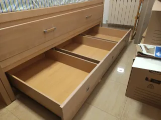 Cama nido madera 195x90 con cajones