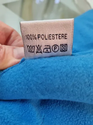 Coperta / plaid blu in pile 130x190