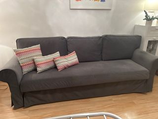 Sofá Cama VRETSTORP 3 Plazas Gris Oscuro