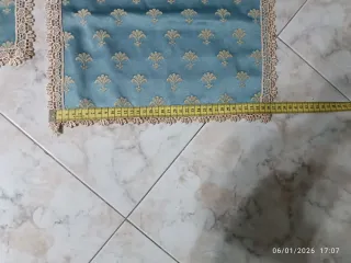 Set 2 centrini artigianali blu oro