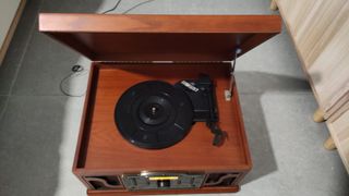 Giradischi Vintage Radio FM Marrone