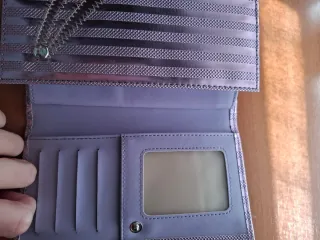 Cartera Maromondo Piel Morado/Plata