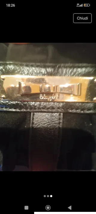 Borsa nera in pelle e camoscio