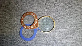 Lente ingrandimento smalto cloisonné floreale
