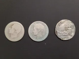 Lote 5 monedas plata 1869