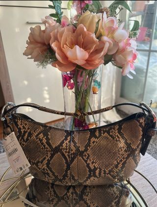 Bolso de hombro estampado animal