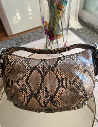 Bolso de hombro estampado animal