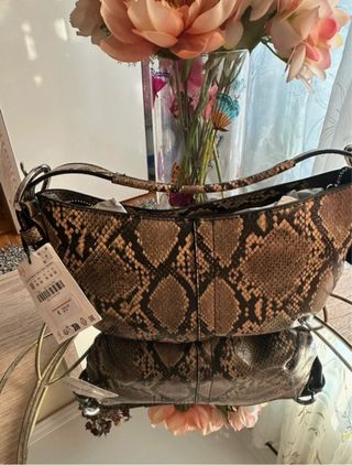 Bolso de hombro estampado animal